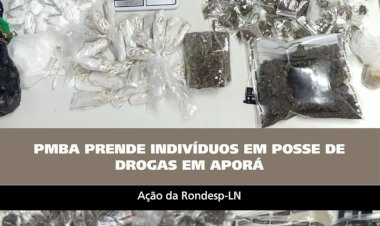 Rondesp-LN frustra tráfico de drogas em Aporá; dois suspeitos são presos em flagrante