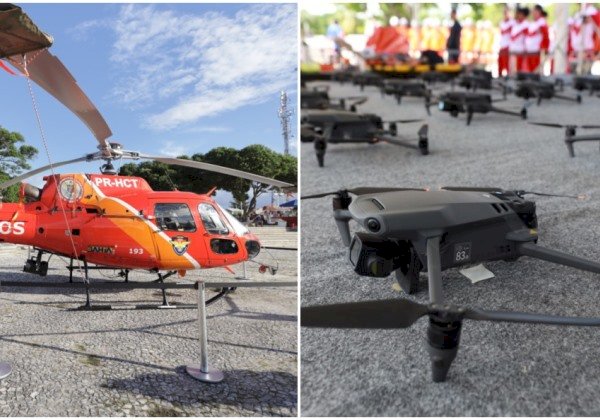 Helicóptero, drones e 84 viaturas ampliam aparato das forças de segurança no estado